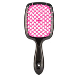 Fluffy Shape Mesh Comb Hairdressing Detangling Hair Brush Plastic Massage Dry and Wet Hollow Comb Salon DIY Hairdressing Tool