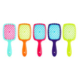 Fluffy Shape Mesh Comb Hairdressing Detangling Hair Brush Plastic Massage Dry and Wet Hollow Comb Salon DIY Hairdressing Tool