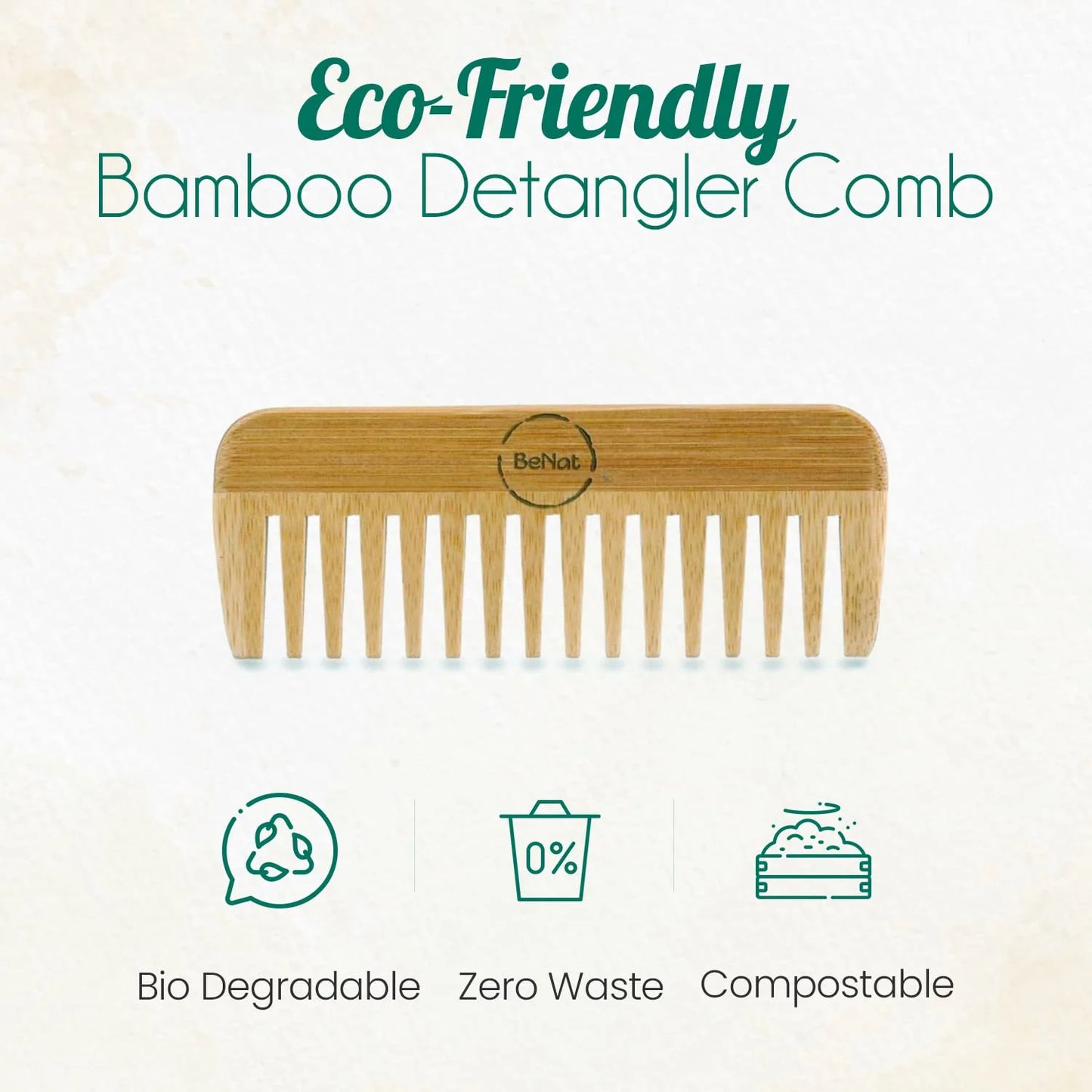 All-Natural Bamboo Hair Comb