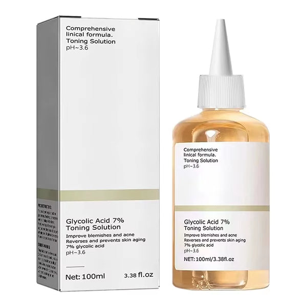 Glycolic Acid 7% Toning Solution Dispelling Acne Lighten Pore Glow Facial Skin Care Lifting Firming Wrinkles Acid Toner New 2024