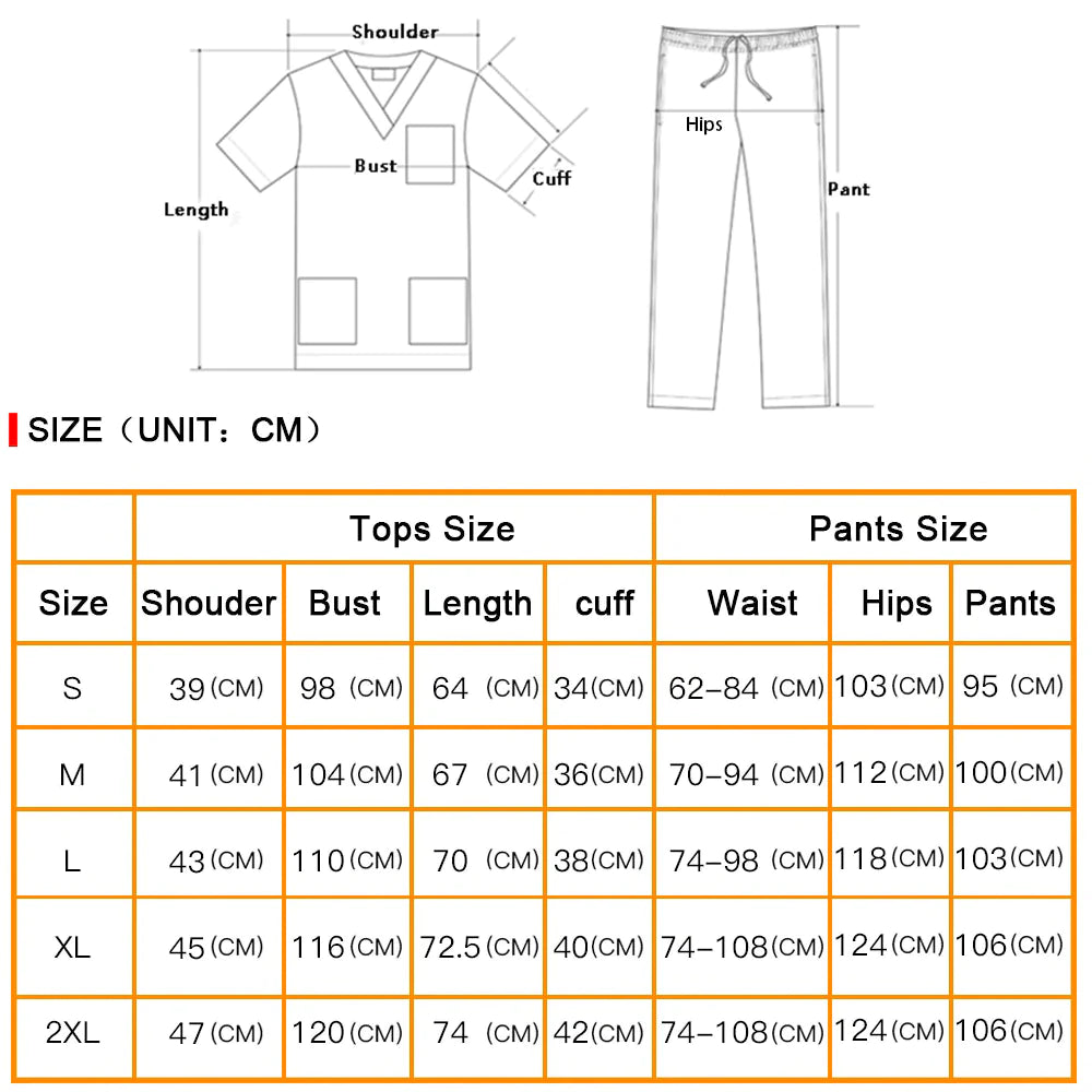 Wholesale Women'S Scrub Clothing Sets Medical Scrubs Suit Nursing Uniform for Women Medical Nurse Scrub Sets Medical Accessories