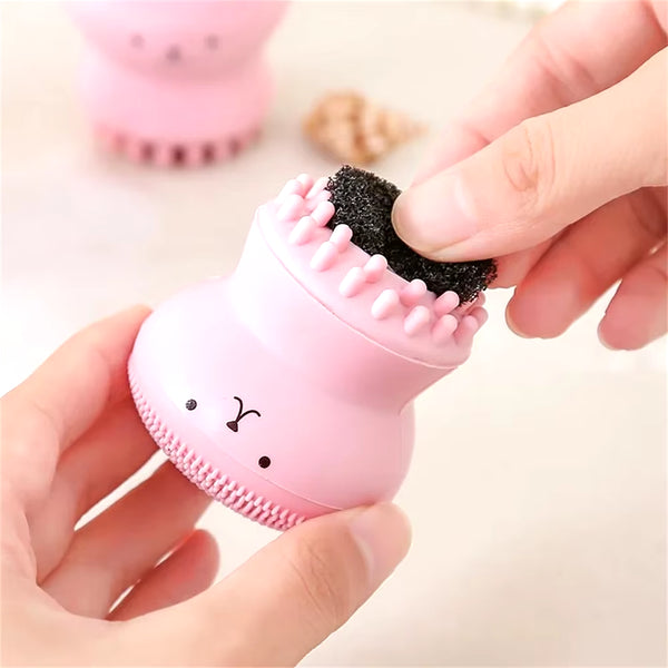 Silicone Face Cleansing Brush Facial Deep Pore Skin Care Scrub Cleanser Tool New Mini Beauty Soft Deep Cleaning Exfoliator Tool