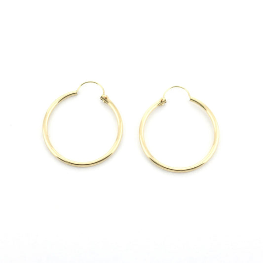 14K Yellow Gold Filled Hoop Earrings 20 Mm