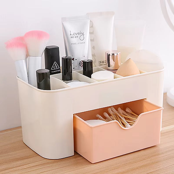 Double Layer Plastic Makeup Organizers Storage Box Cosmetic Drawers Jewelry Display Box Case Desktop Container Boxes Organizer