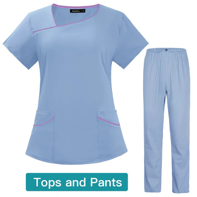 Wholesale Women'S Scrub Clothing Sets Medical Scrubs Suit Nursing Uniform for Women Medical Nurse Scrub Sets Medical Accessories