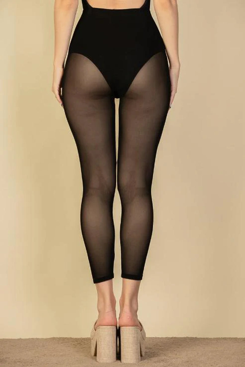 Seam Front High Waist Mesh Leggings (CAPELLA)