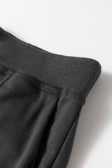 Carbon Grey Cargo Pockets Drawstring Sweatpants