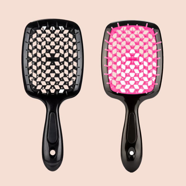 Fluffy Shape Mesh Comb Hairdressing Detangling Hair Brush Plastic Massage Dry and Wet Hollow Comb Salon DIY Hairdressing Tool